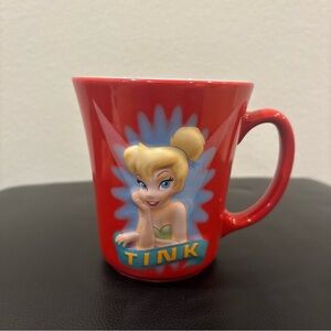 Vintage Disney Tinker Bell Mug Red Tink